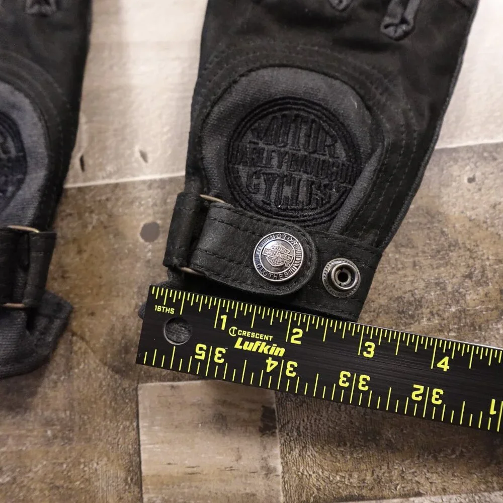 Harley-Davidson Moto Riding Gloves‎ Women’s Small Black Leather Textile